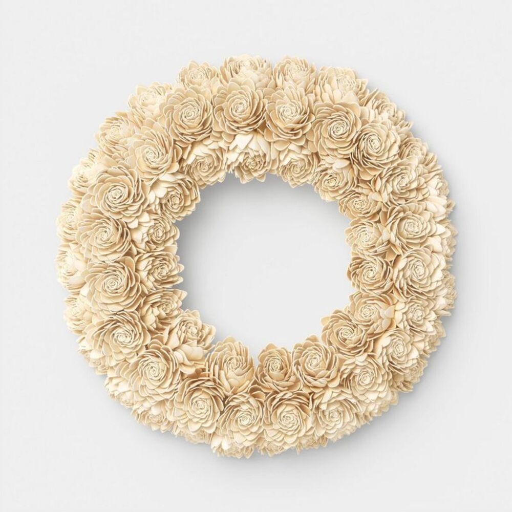 4.25" Shola Flower Preserved Wreath - Threshold